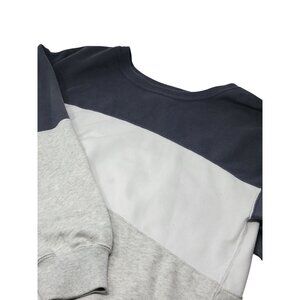 Abercrombie & Fitch Soft Collection Sweatshirt Size Large Gray White Long Sleeve